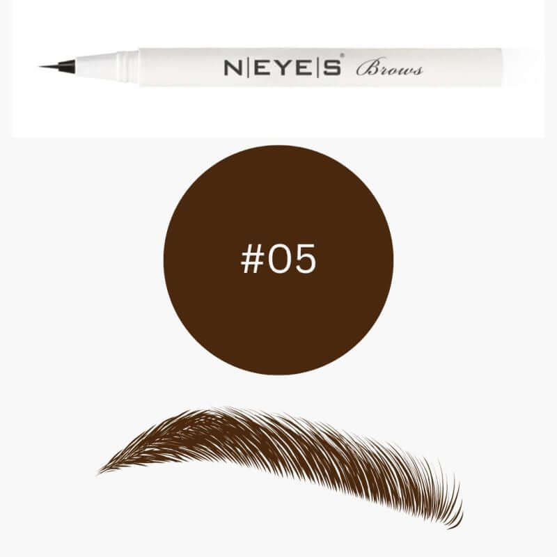 Micro Liquid Brow Pen Augenbrauenstift von Neyes Mittelbraun
