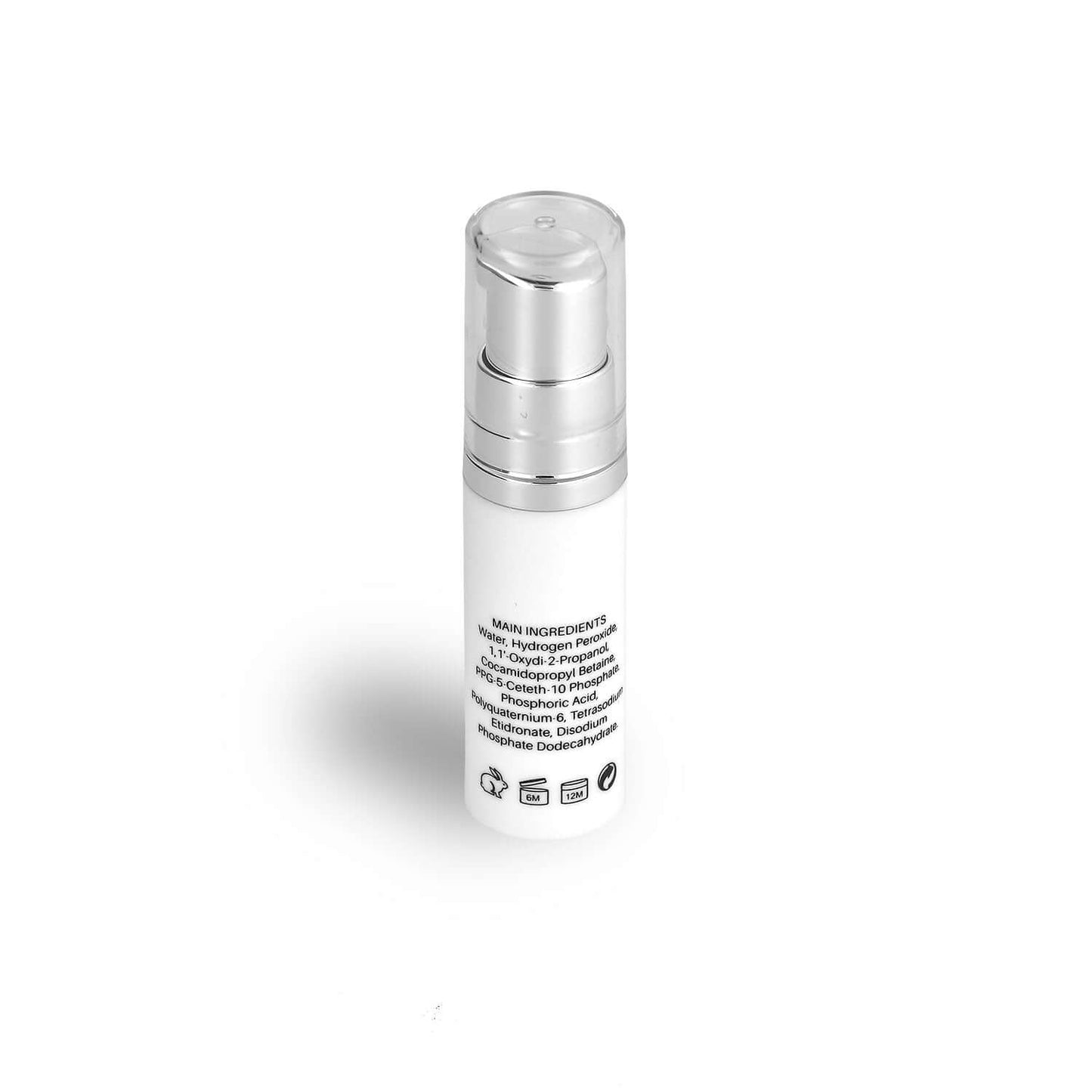Neyes Fixing Lotion in einer 5 ml Airless Flasche Rückseite mit Inhaltsstoffen