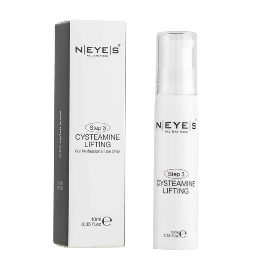 Cysteamine Lifting Lotion für Wimpern und Augenbrauen in der 10ml-Größe.