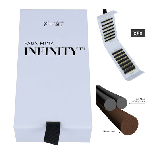 Flache Wimpern Infinity zwei dünne wimpern paralell zu einer verbunden.