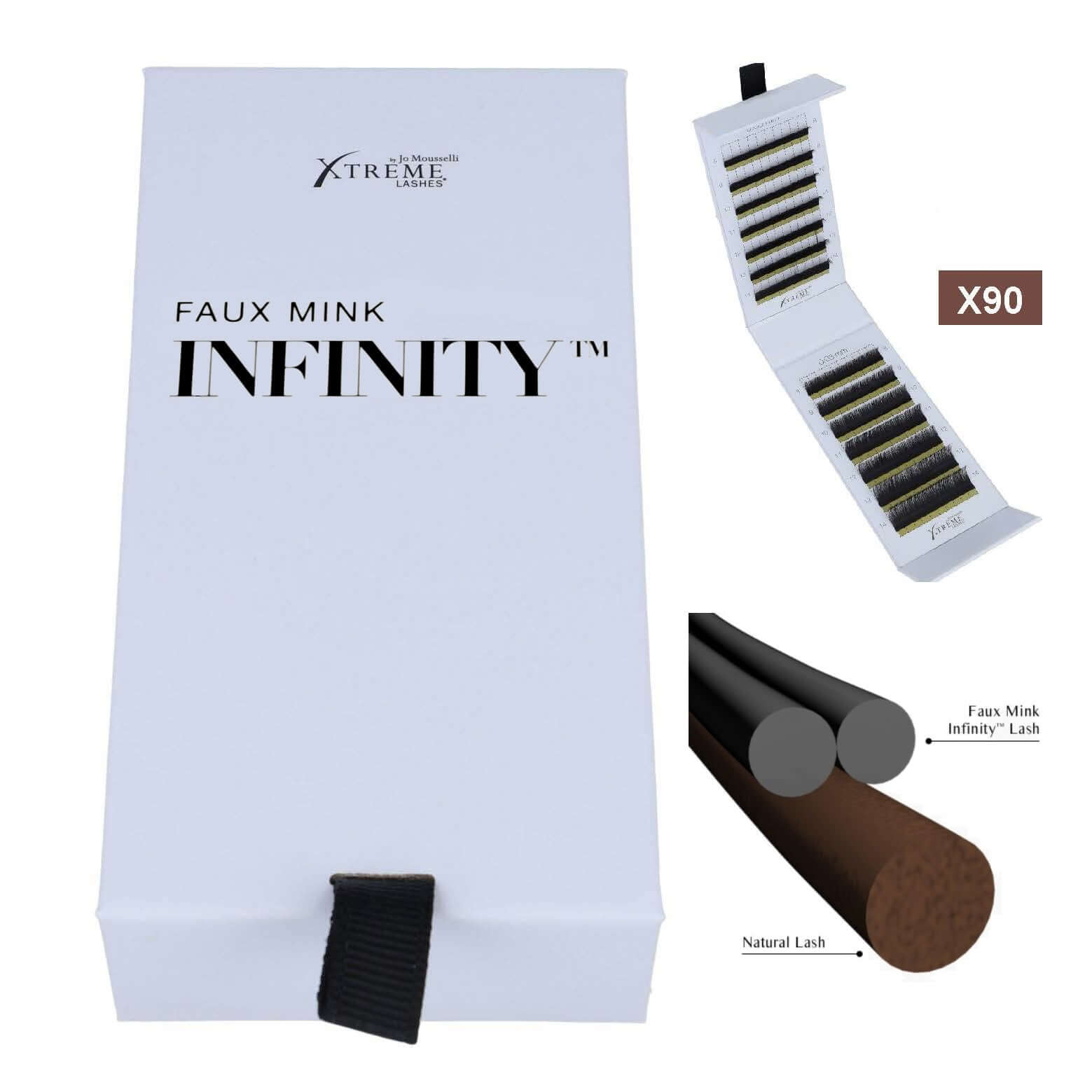 Flache Wimpern Infinity zwei dünne wimpern paralell zu einer verbunden.