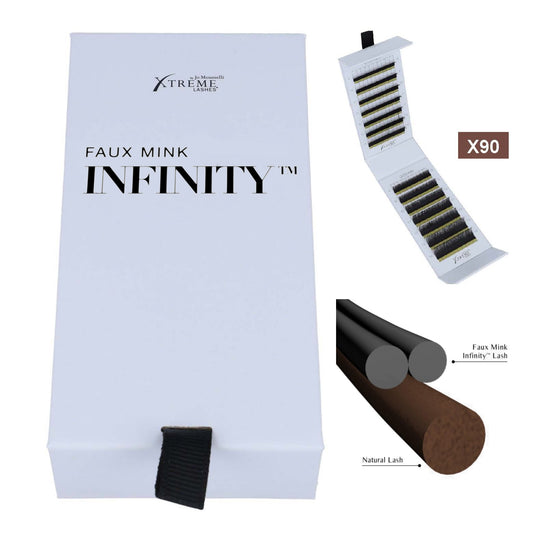 Flache Wimpern Infinity zwei dünne wimpern paralell zu einer verbunden.