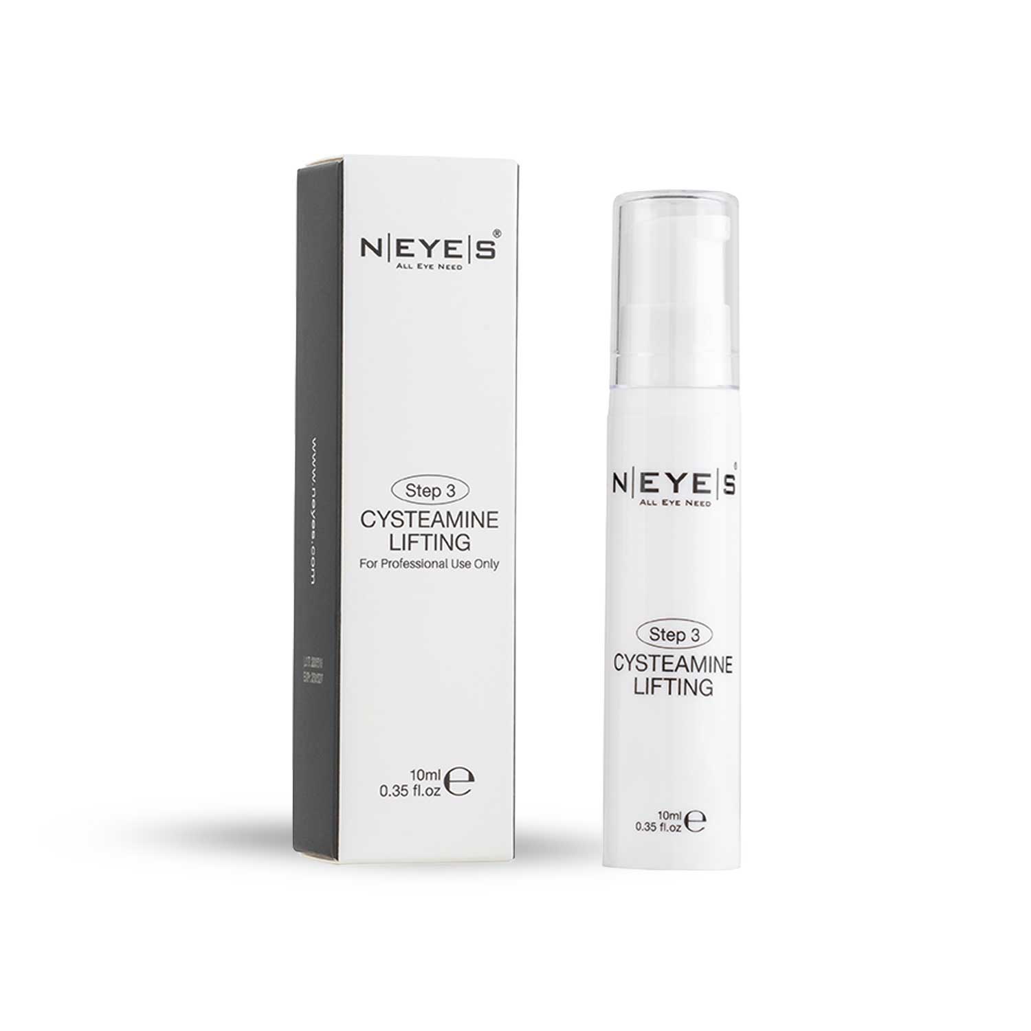 Cysteamine Lifting Lotion für Wimpern und Augenbrauen in der 10ml-Größe.