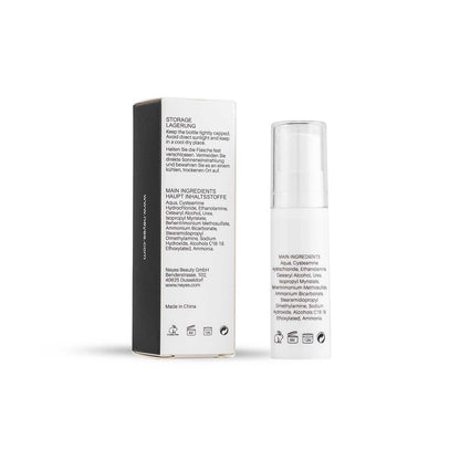 Rückseite der CYSTEAMINE LIFTING Lotion (5ml) mit Anwendungshinweisen und Produktangaben für Kosmetikstudios.