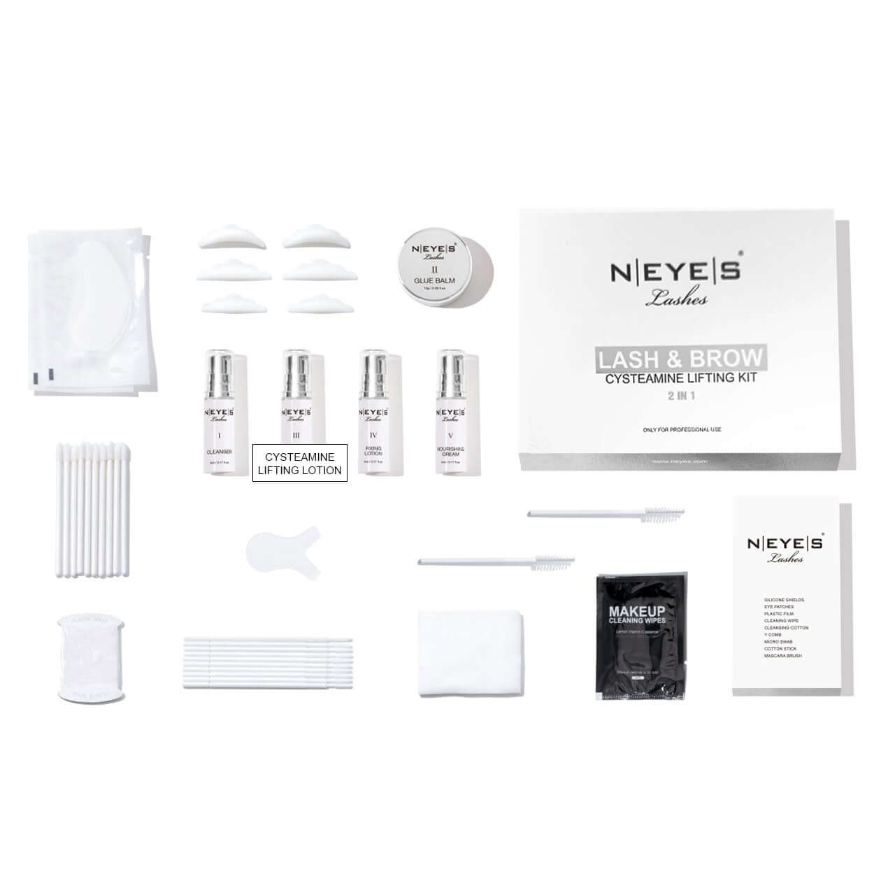 Cysteamine Lifting Kit für Lash & Brow Lifting mit milder Cysteamine Lotion