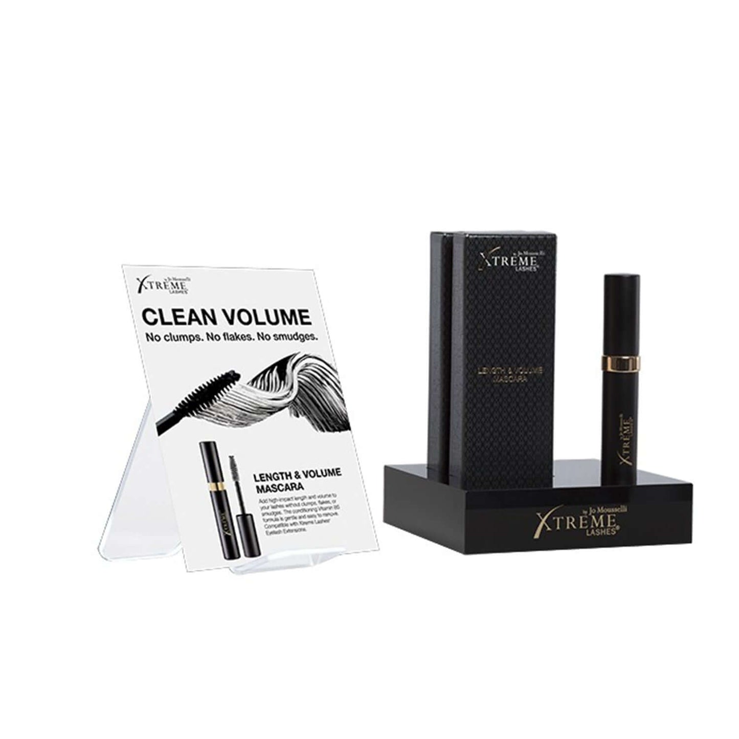 Kleine Display zum presentieren der Xtreme LAshes Mascara mit Tester und kleinem Aufsteller