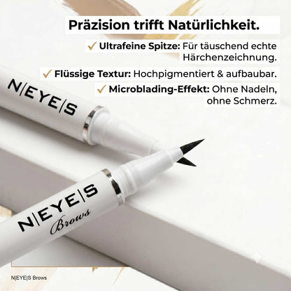 Schlanker flüssiger Augenbrauenstift Micro Liquid Brow Pen mit Kappe zur professionellen Korrektur und Auffüllung der Brauen.