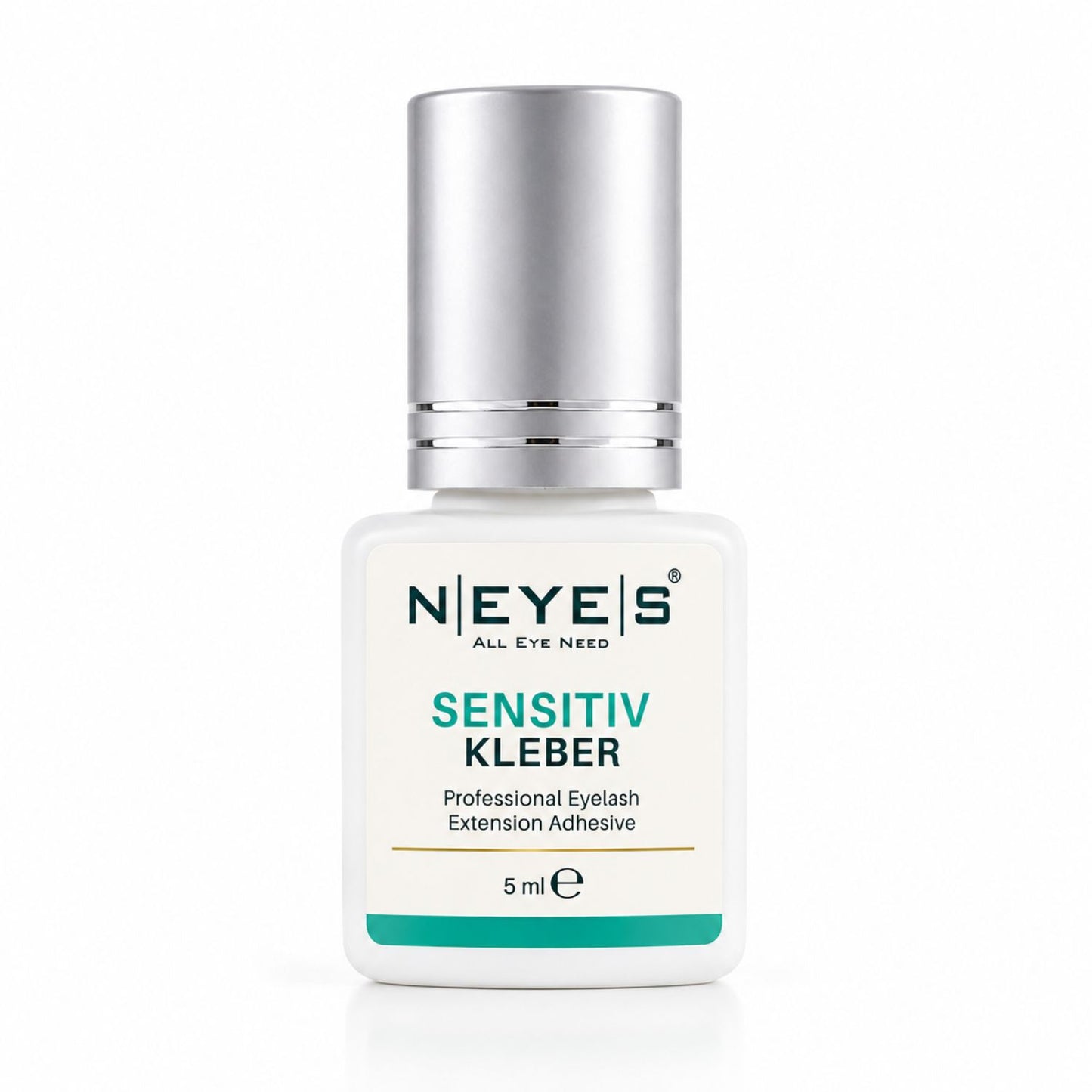 Sensitive Wimpernkleber von Neyes–Wimpernkleber mit wenig Inhaltsstoffen . Produktflasche in der Frontalansicht