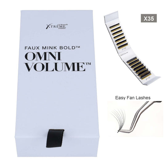 Lash Tray geschossen ,daneben eine geöffnette Verpackung Easy Fan Lashes