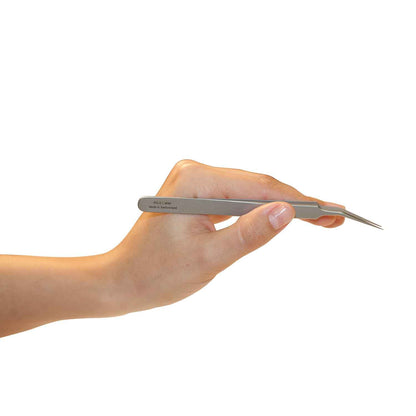 Wimpern Pinzette gebogen zum isolieren der Wimpern mit sehr feiner Spitze um auch kurze Wimpern gut isolieren zu können Xtreme Lashes
