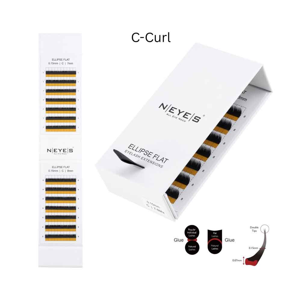 Leichte Wimpern Ellipse Flat Lashes von NEYES leichte weiche Wimpern 14 Streifen in jeder Verpackung