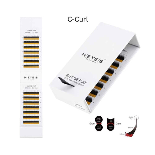 Leichte Wimpern Ellipse Flat Lashes von NEYES leichte weiche Wimpern 14 Streifen in jeder Verpackung