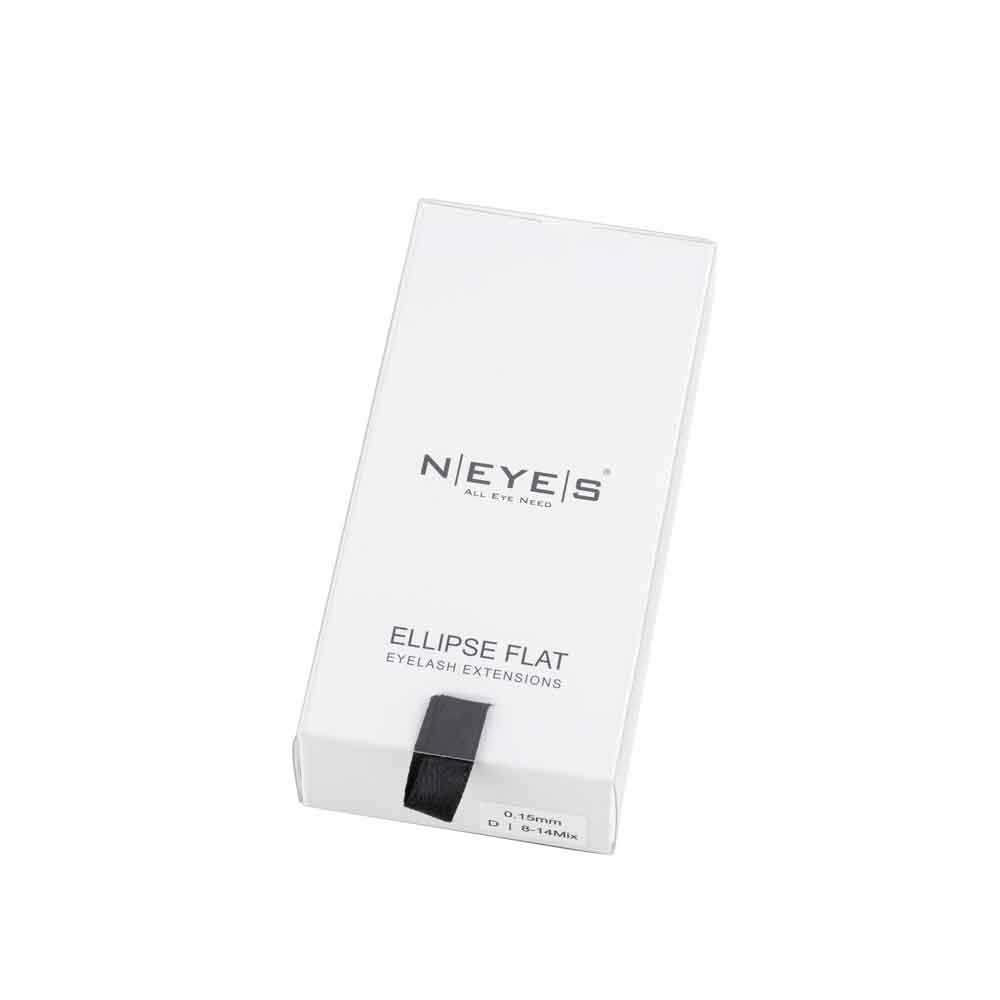 Ellipse Flache Wimpern von NEYES leichte weiche Einzelwimpern für Lash Profis
