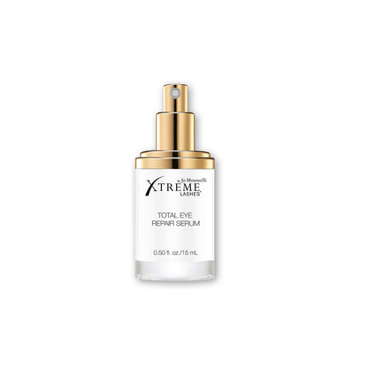 Augenserum Total Eye Repair offene Flasche. Mindert feine fältchen um die Augen. Die perfekte Augenpflege Xtreme Lashes