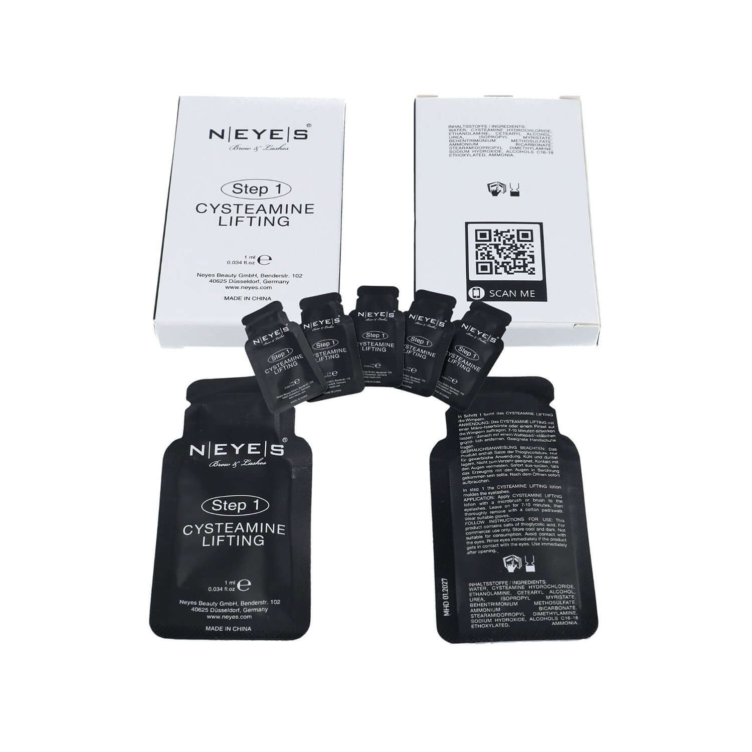 Wimpernlifting Sachets Step 1 und 2 für Brow und Lash Lifting von Neyes