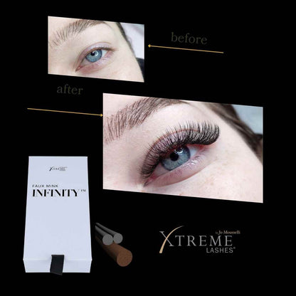 Faux Mink Infinity Leichte Wimpern am Auge