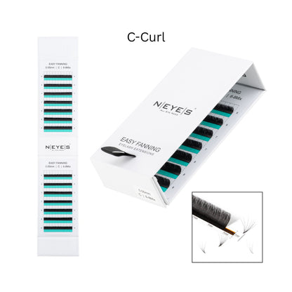 NEYES Easy Fanning Wimpernextensions C-Curl für professionelle Volumentechnik