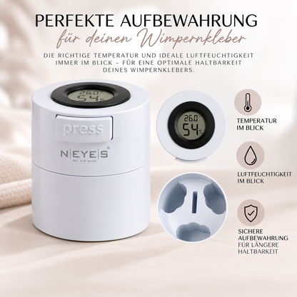 Wimpernkleber Aufbewahrung von NEYES – Temperatur und Luftfeuchtigkeit im Blick für eine optimale Lagerung